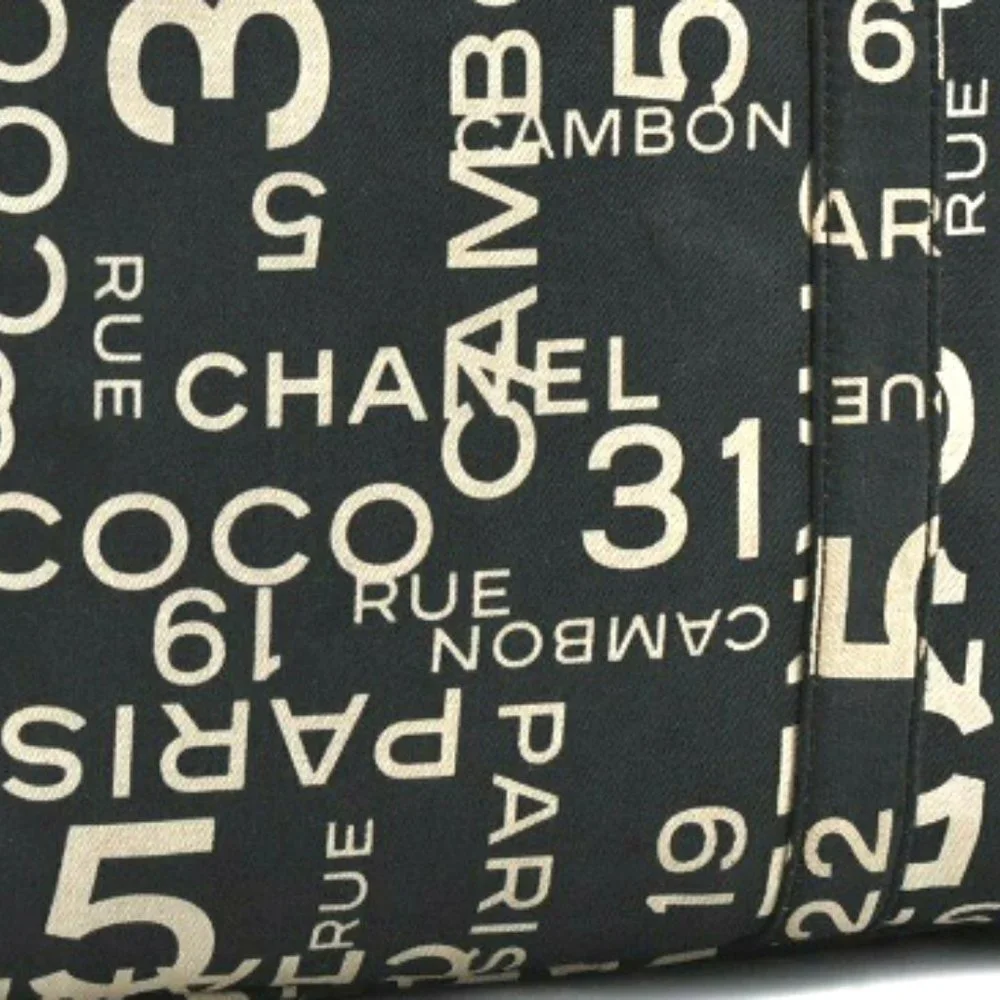 EUC Chanel Vintage Rue Cambon 31 Shoulder Bag Tote Satchel Black Ivory Travel - Picture 4 of 14